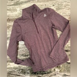 Reebok Women's Maroon Quarter-Zip Sweatshirt